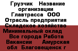 Грузчик › Название организации ­ Главтрасса, ООО › Отрасль предприятия ­ Складское хозяйство › Минимальный оклад ­ 1 - Все города Работа » Вакансии   . Амурская обл.,Благовещенск г.